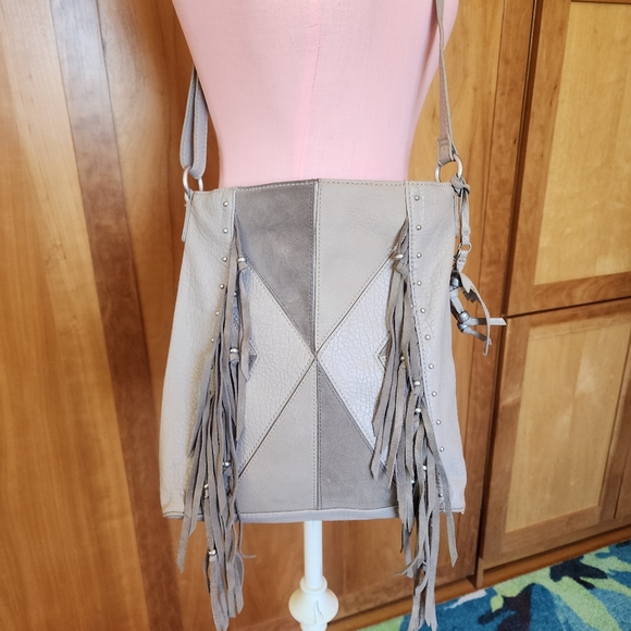 Jessica Simpson Beige Fringe Crossbody - Picture 2 of 8